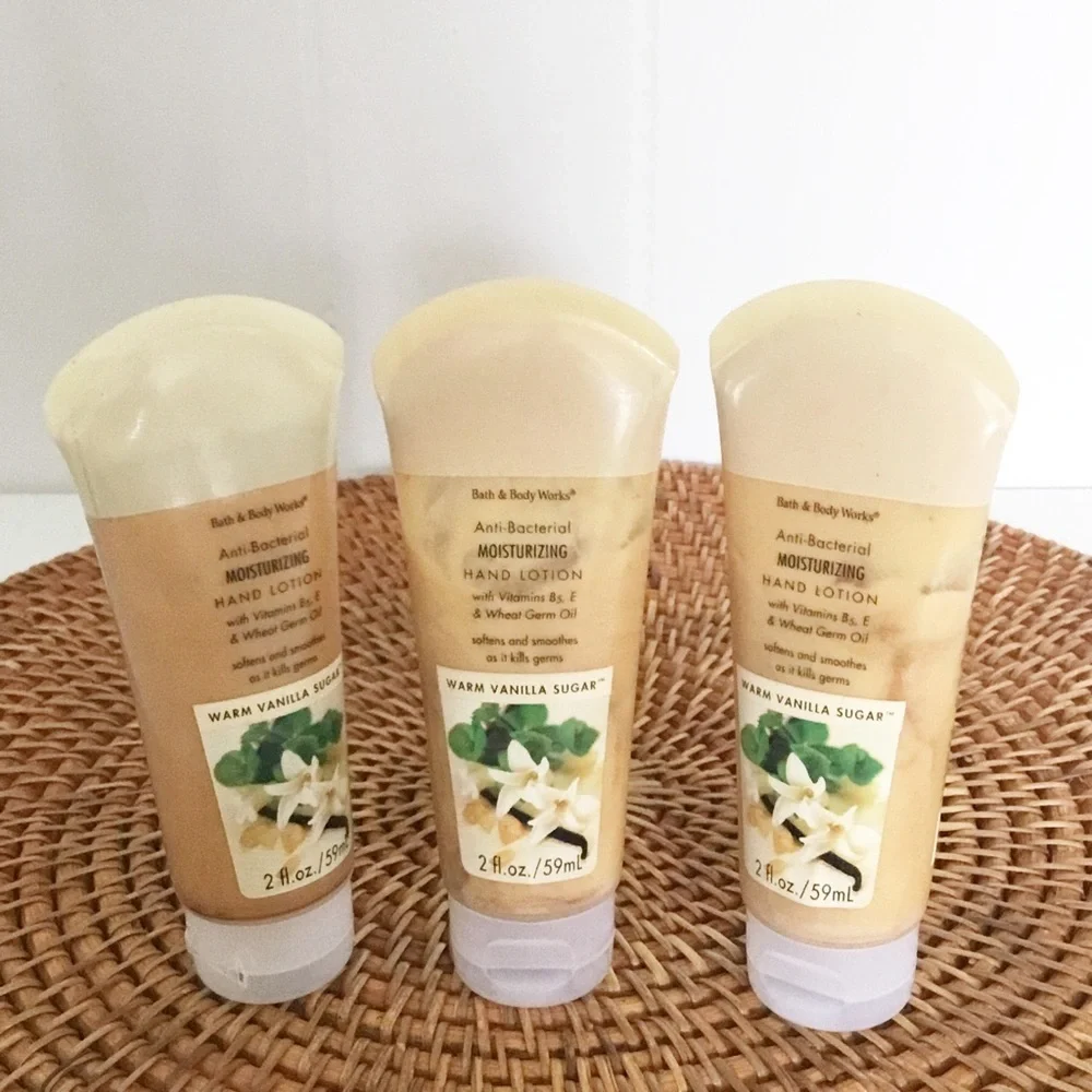 Bath And Body Works Anti Bacterial Lotion 2 oz Warm Vanilla Sugar X3